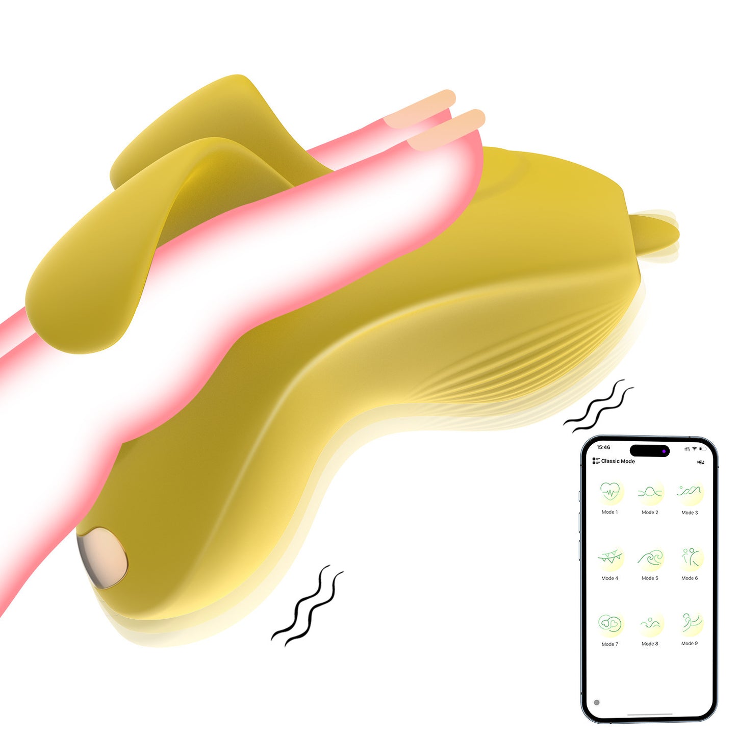 Finger-worn 9-frequency female vibrator