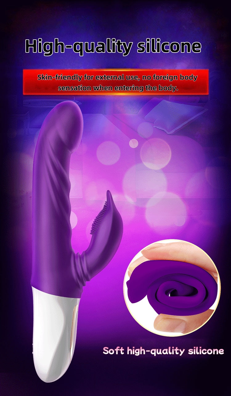 Vibrating rod female masturbator tongue licking multi-frequency vibration simulated phallus