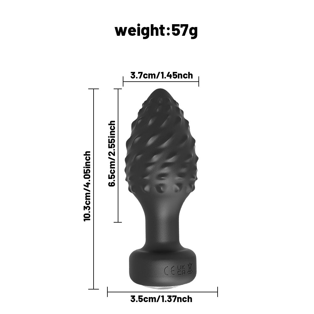 Fruit thorn rotating vibration anal plug female sex wireless remote control anal masturbator