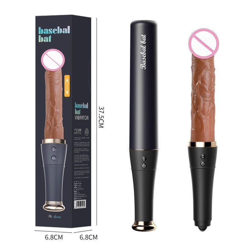 Baseball telescopic vibration heating tongue licking penis automatic insertion vibrator