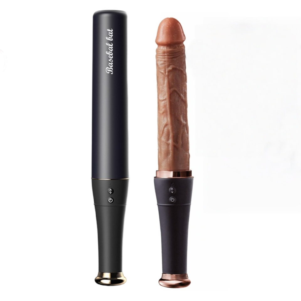 Baseball telescopic vibration heating tongue licking penis automatic insertion vibrator