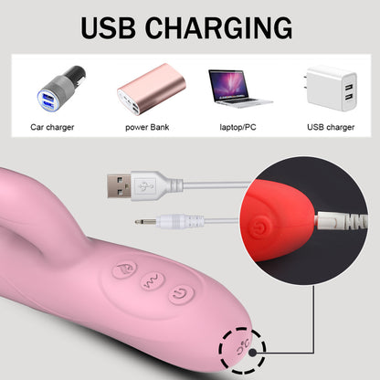 Heated vibrating stick suction telescopic masturbation machine