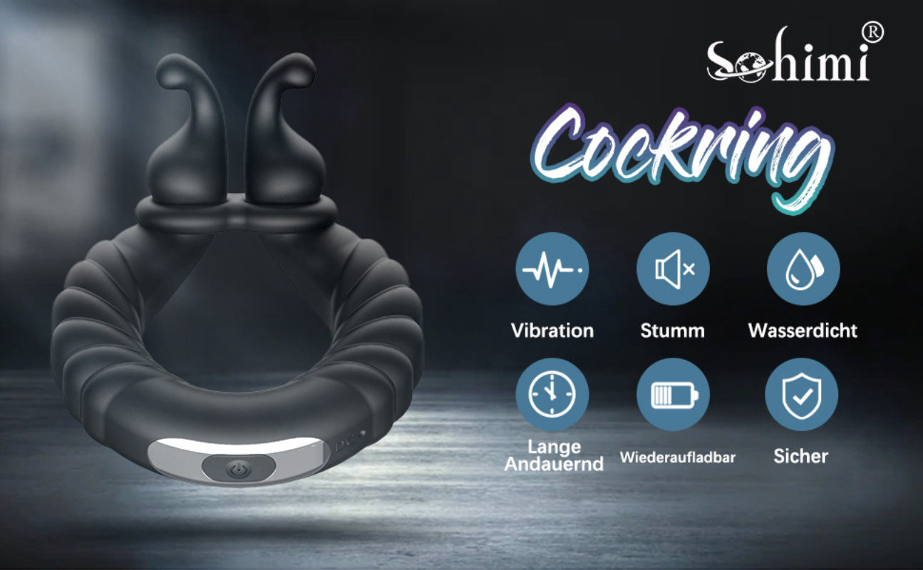 Men's snail vibrating lock sperm ring