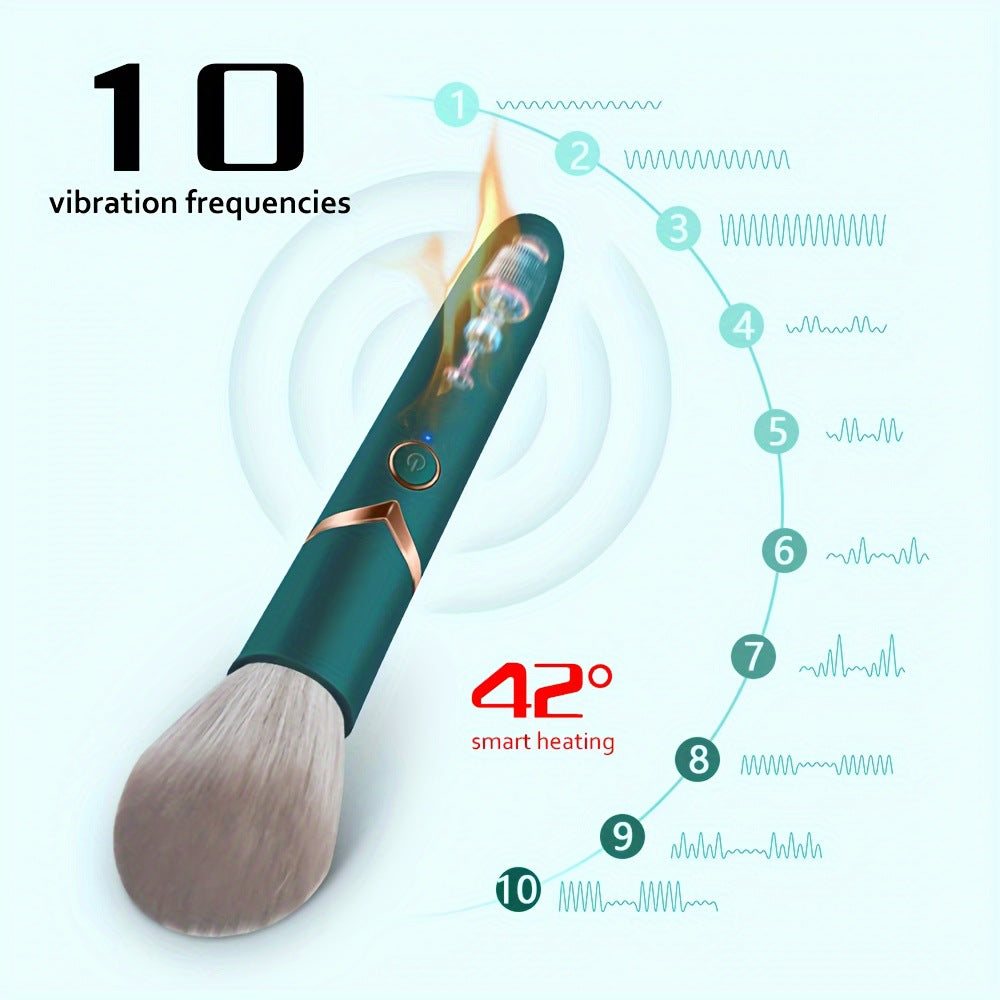 Makeup brush USB rechargeable vibrating massage mini masturbator