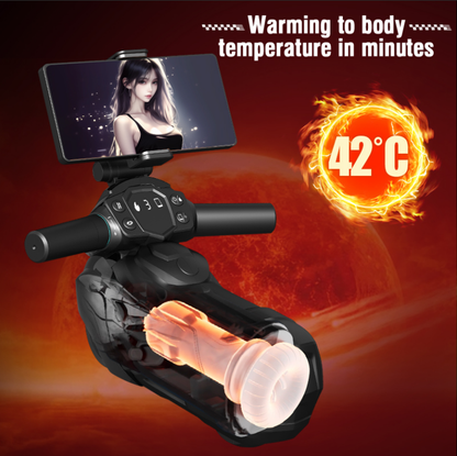 Motorcycle masturbator with vibrating suction and charging function