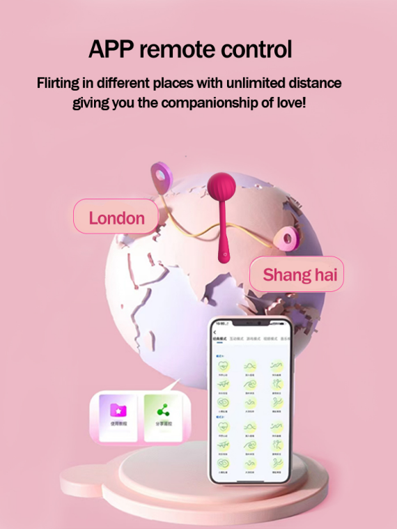 Lollipop App Remote Control Vibrator portable sex machine