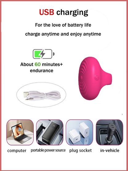 Spiral finger vibrator, portable and compact