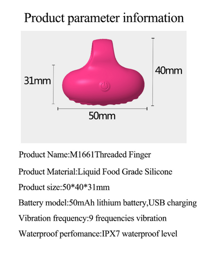 Spiral finger vibrator, portable and compact