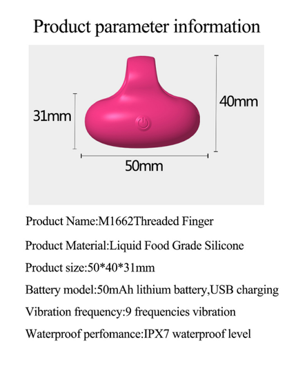 Massage toy ring, mini fully encased rubber finger ring