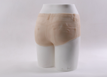 One-piece liquid soft silicone wearable simulated penis