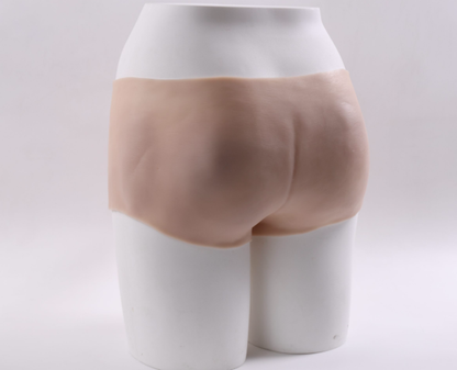 Wearable pants, female disguised as male, liquid silicone dildo pants