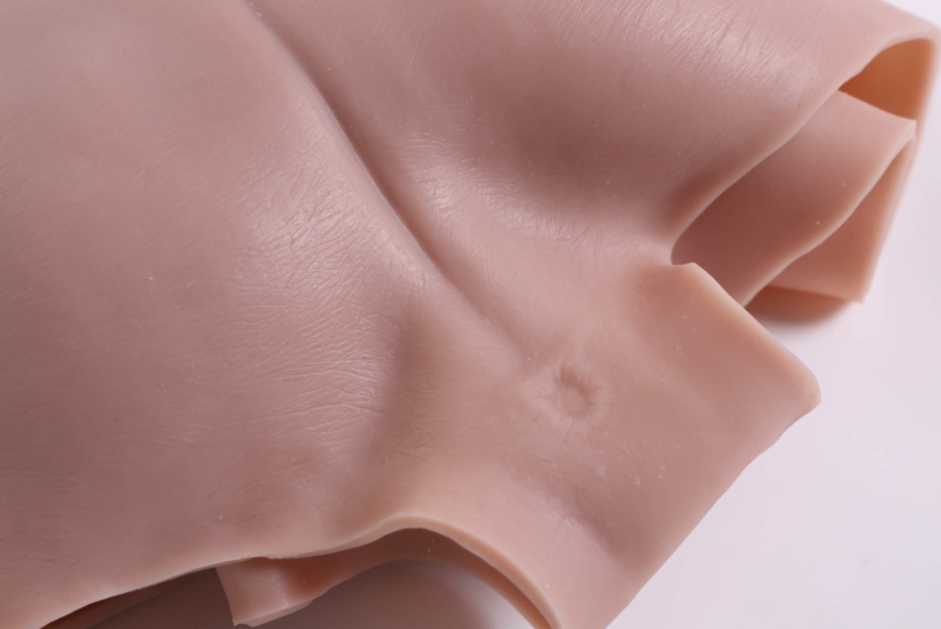 Wearable pants, female disguised as male, liquid silicone dildo pants