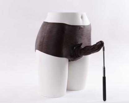 Little Monster Wearable Silicone Realistic Penis Leather Pants