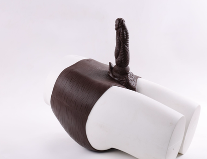 Little Monster Wearable Silicone Realistic Penis Leather Pants