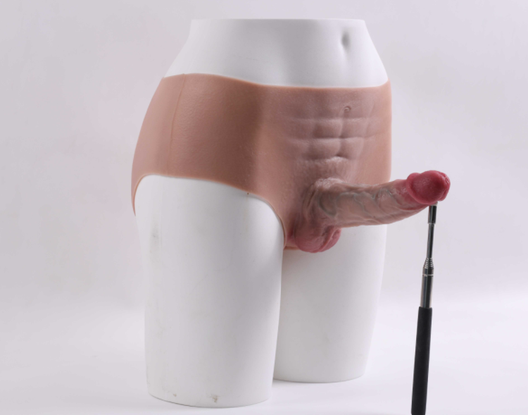 One-piece silicone dildo