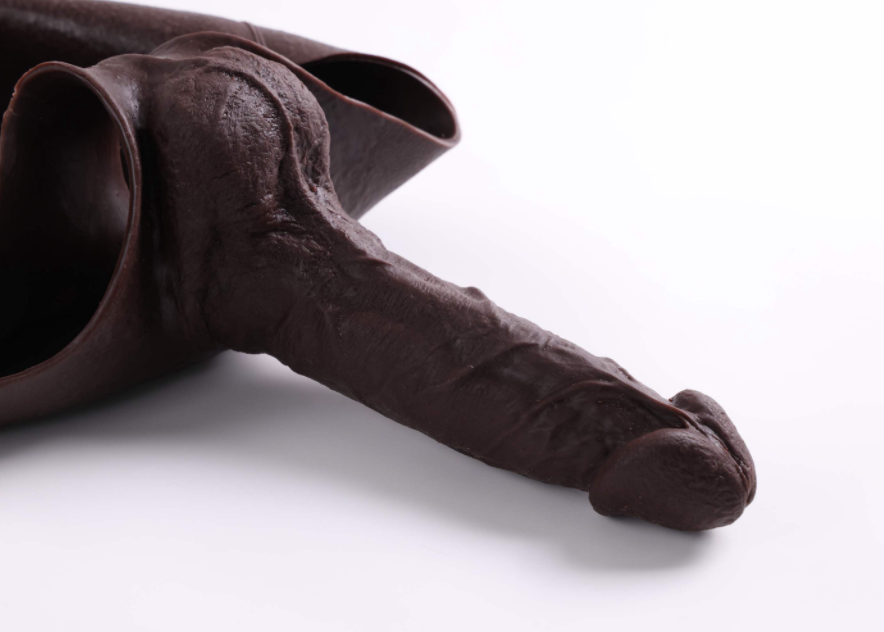 One-piece silicone dildo